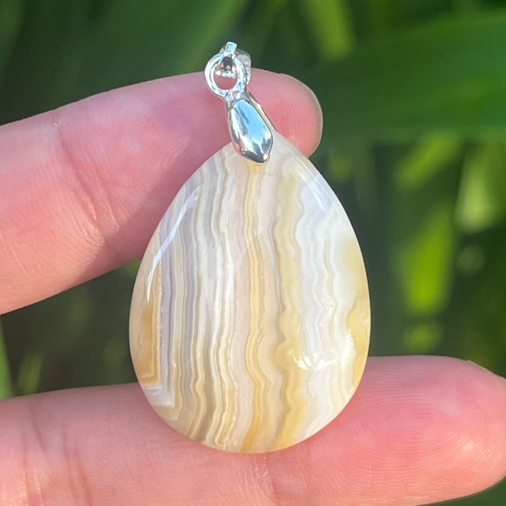 Sterling silver cute crazy lace agate pendant 1429 - Picture 7 of 7